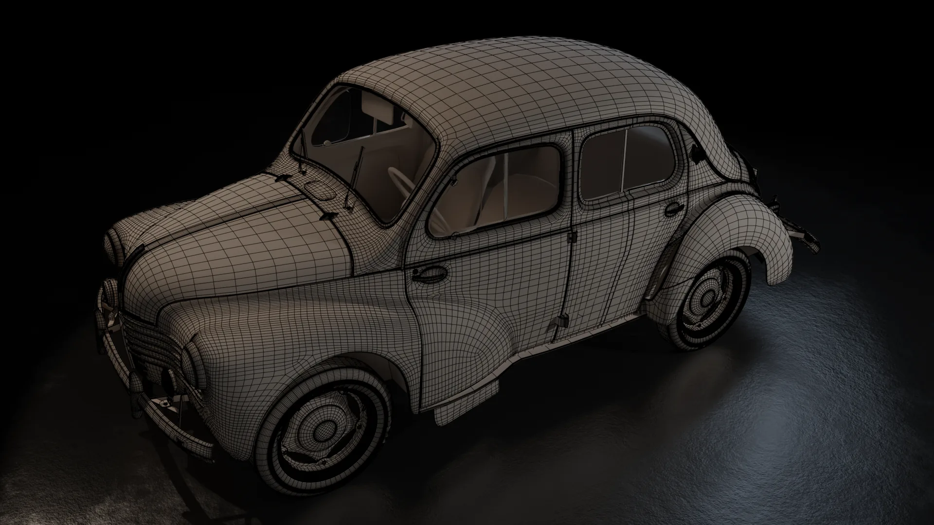 Renault 4CV — maillage